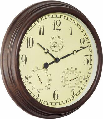 Esschert Design Esschert Design - Gartenuhr, Plastik, Wanduhr, 38,3 x 6,1 x 38,3 cm