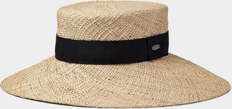 Canadian Hat Womens Black-band raffia hat