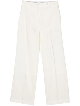 Lanvin High-Waisted Wide-Leg Trousers With Front Pleats