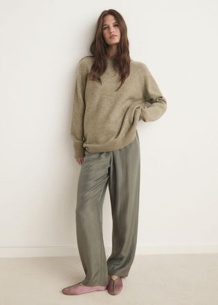 Mango Pullover maglia melangiato verde bosco - Donna - M - MANGO