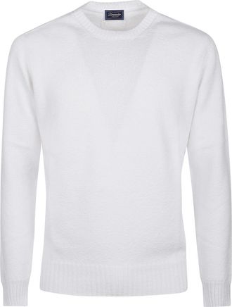 Drumohr White Crew Neck Sweater