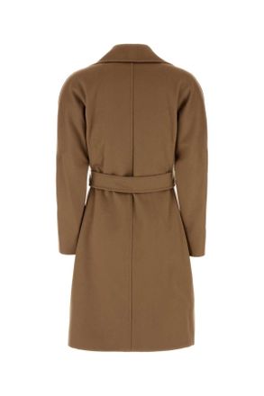 MM Studio Womens Camel Wool Dravenna Coat Cammello Cappotti