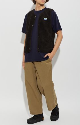 American Vintage Vest With Patch, Mens, Brown