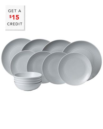 Royal Doulton Exclusively For Gordon Ramsay For Gordon Ramsay Maze Light Grey 12Pc Set With $15 Credit