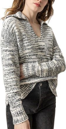 Lilla P Sailor Collar Wool-Blend Sweater