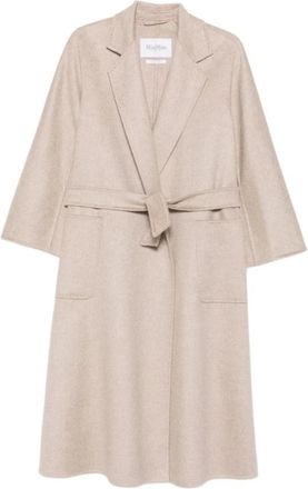 Max Mara Ludmilla Jas - Dames - Jas met riem - Beige - S - Wol - Jassen