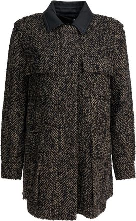 Max Mara Womens Brown Wool Blend Coat - Black - Size EU 42 (Womens)