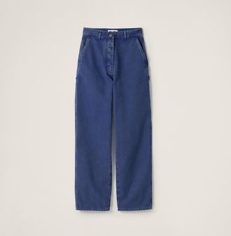 Miu Miu Garment-dyed gabardine pants