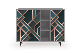 StoryZ Aparador azul-verde 3 cajones y 1 puerta L 125 cm