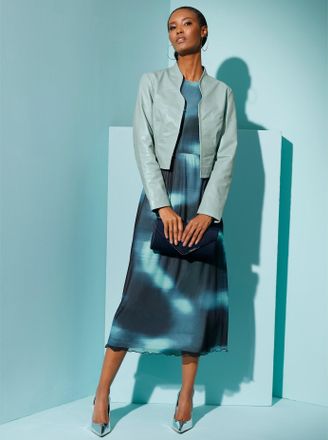 Mainpol Lederblazer MAINPOL Lammnappa-Lederblazer, Damen, Gr. 36, gr&uuml;n (kalkmint), 100% Lammnappaleder, Blazer Lederblazer