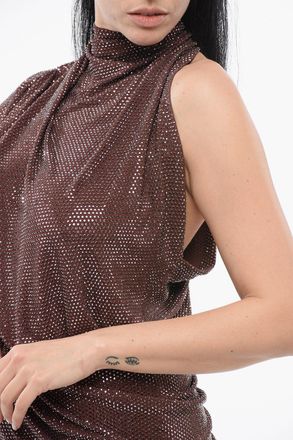 Alexandre Vauthier Mini Abito con Strass All Over Alexandre Vauthier