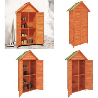 vidaXL Rimessa da Giardino Marrone 89x52,5x175 cm Legno Massello Pino - Capanno per attrezzi - Attrezzi da giardino