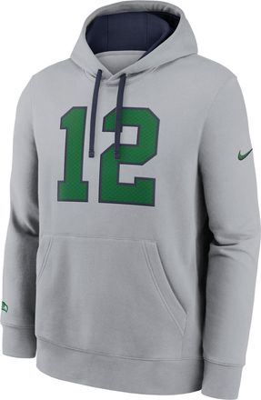 Nike Seattle Seahawks Rivalries Collection Club Nike Mens NFL Pullover Hoodie in Grey | 2KDK474M78-XLS