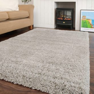 Kukoon Silver Grey Super Soft Shaggy Rug | Size: 240 cm x 330 cm