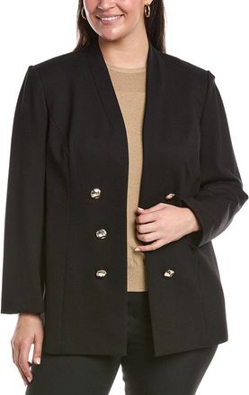 Anne Klein Plus Funnel Neck Jacket