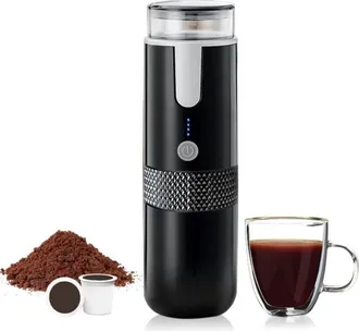 OEM Cafetiere Portable - Haute Pression - Sans Chauffage Integre - Batterie Lithium 1200 Mah - Pour Camping Bureau Voyage - 1 Unite