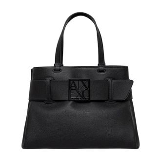 A|X Armani Exchange Shopper Tote - Dames - Tassen - Zwart - Maat: ONE Size Leer