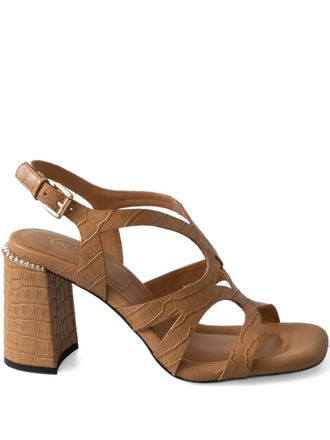 Ash 85mm leather sandals - Brown