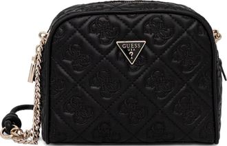 Guess Co mini Adelasia logo-plaque crossbody bag - women - Polyurethane - One Size - Black