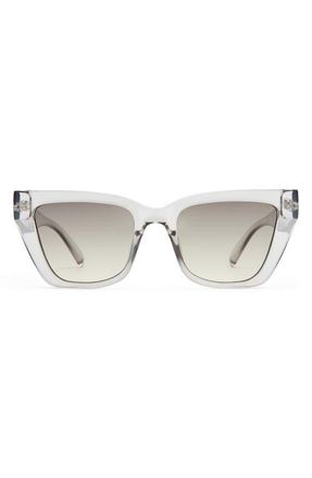 Le Specs Le Coeur 53mm Cat Eye Sunglasses in Smoke /Khaki Grad at Nordstrom