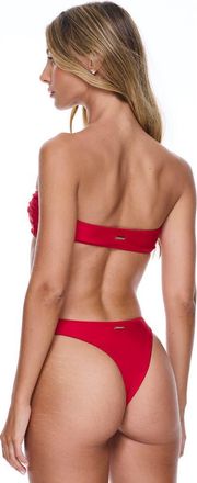 Sunkissed Le Bas Cheeky Swim Bottom in Cherry Red at Nordstrom, Size X-Large