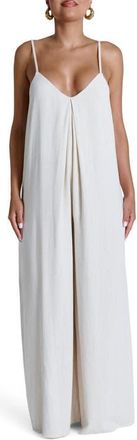 Naked Wardrobe Wide Leg Jumpsuit in Cream at Nordstrom, Size X-Small