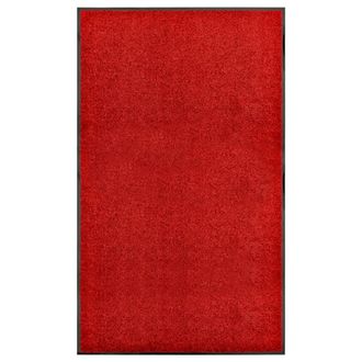 vidaXL Felpudo Lavable Rojo 90x150 Cm Vidaxl