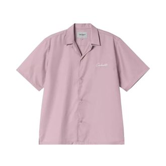Carhartt Work in Progress Korte Hawaiiaanse overhemd - Heren - Korte mouwen Overhemden - Paars - S - Katoen - Overhemden