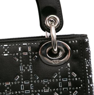 Dior Hobo Bags - 2020 Mini Satin Cannage Strass Crystal Embellished - Gr. unisize - in Schwarz - für Damen