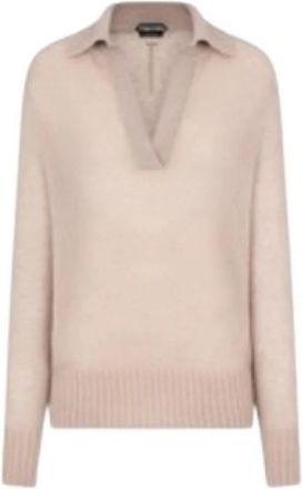 Tom Ford Open Polo Top - Dames - Polos - Roze - M - Kasjmier - Tops