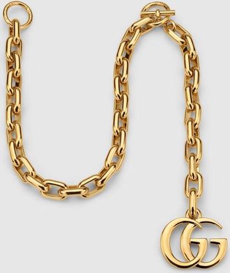Gucci Double G Charm Belt, Gold-toned metal, Gold-toned metal
