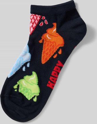 Happy Socks Sneakersocken mit Stretch-Anteil Modell ICE CREAM in Dunkelblau, Gr&ouml;&szlig;e 36-40