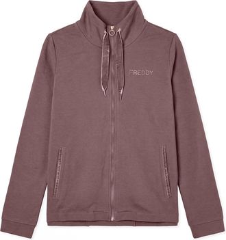 Freddy Felpa Donna Collo Alto e Zip con Spacco Posteriore