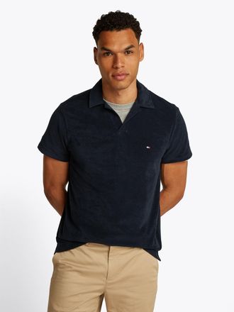 Tommy Hilfiger Poloshirt TOMMY HILFIGER TOWELLING REG POLO, Herren, Gr. XXL, blau (desert sky), Jersey, Obermaterial: 77% Baumwolle, 23% Polyester, regular fit, Shir