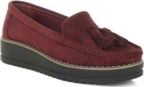 London Rag Daiki Platform Tassel Loafer in Burgundy at Nordstrom Rack, Size 10