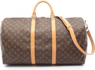 Louis Vuitton Brown Monogram Coated Canvas Leather Boston Bag (Pre-Owned)
