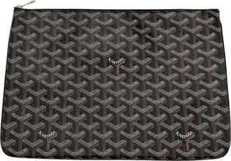Goyard Saint Louis Black Pvc Leather Pouch (Pre-Owned)