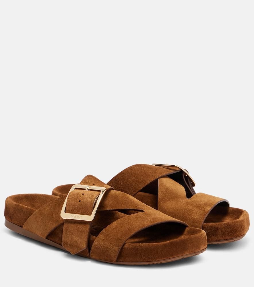VIP価格.LOEWE SANDALO INFRADITO IN PELLE Sandali infradito Toy Panta in pelle in Nero - Loewe | Mytheresa