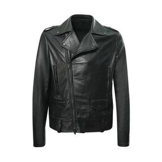 Salvatore Santoro Leather Jackets, male, Black, Size: XL Glov Leather Jacket