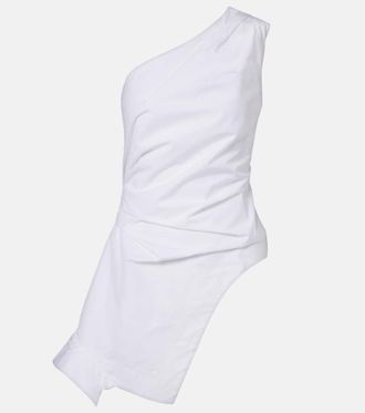 R&oacute;he R&oacute;he Asymmetric one-shoulder cotton poplin top