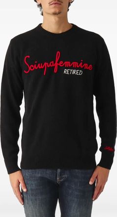 MC2 Saint Barth Trui met ronde hals - Zwart