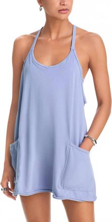 Free People Hot Shot Mini Dress In Blue Ash