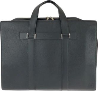 Cartier Pre-owned Aktetas - Heren - Pre-owned - Zwart - Maat: ONE Size Leer