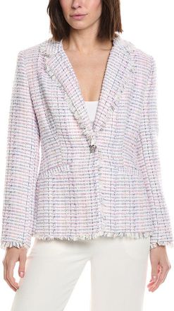 CeCe by Cynthia Steffe Frayed Edge Straight Blazer
