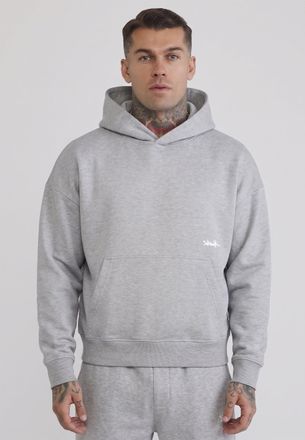 Siksilk Mens Grey Marl Overhead Hoodie XXL