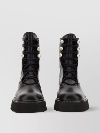 Nicholas Kirkwood leather combat boots