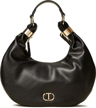 Twin-Set Borsa a spalla Eclipse con logo - Nero