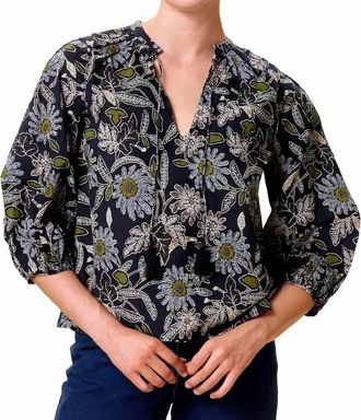 Cleobella Belle V-Neck Blouse In Dark Magnolia