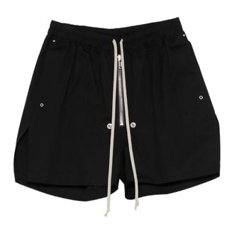 Rick Owens Casual Shorts, male, Black, Size: XL Zip Drawstring Shorts
