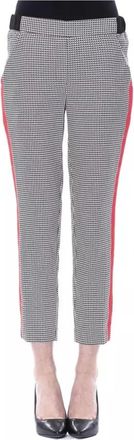 Byblos Gecropt Houndstooth Broek - Dames - Vrijetijds broeken - Veelkleurig - XS - Broeken